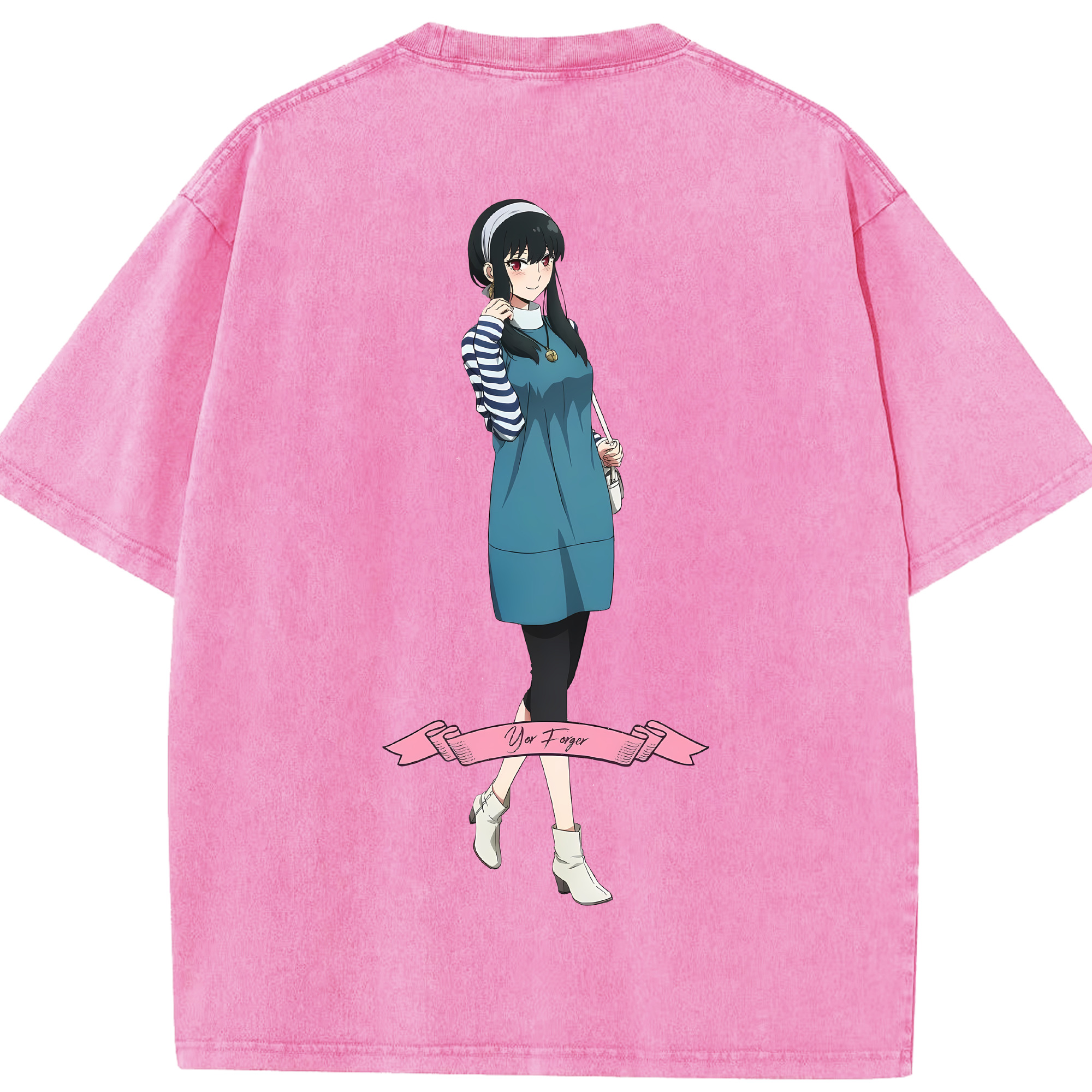 （画像用） SPY×FAMILY间谍家家酒 綿100% ヴィンテージ風 半袖Tシャツ（背面プリント）